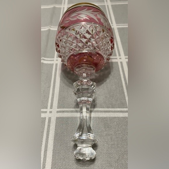 Vintage Collectible Bell Marchioness by Ebeling & Reuss Clear Ruby Gold Rim - Picture 9 of 10